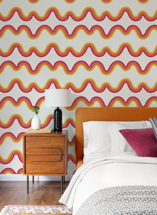 NuWallpaper x Very Gay Paint Beverly Slopes Pink Peel and Stick Wallpaper, VGS6435 - Image 3