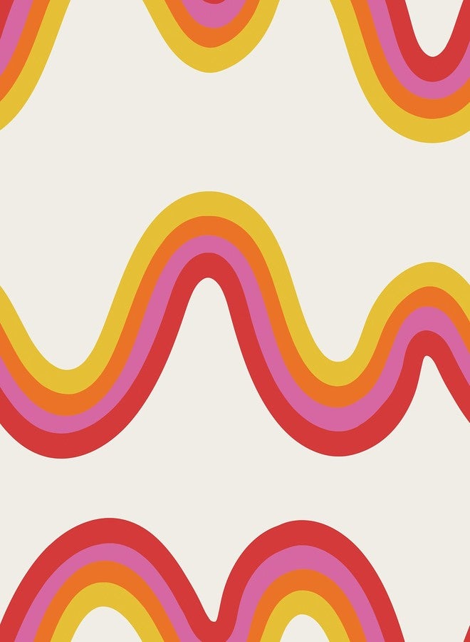 NuWallpaper x Very Gay Paint Beverly Slopes Pink Peel and Stick Wallpaper, VGS6435 - Image 1