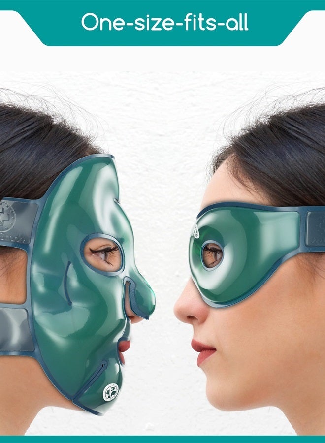 Medi Grade Cooling Face Mask and Cold Eye Mask - Safe Gel Technology Complete Eye, Under Eye and Face Ice Pack Set - Soothing for Dark Circles and Puffiness - Cool Bag Incl. - Image 5