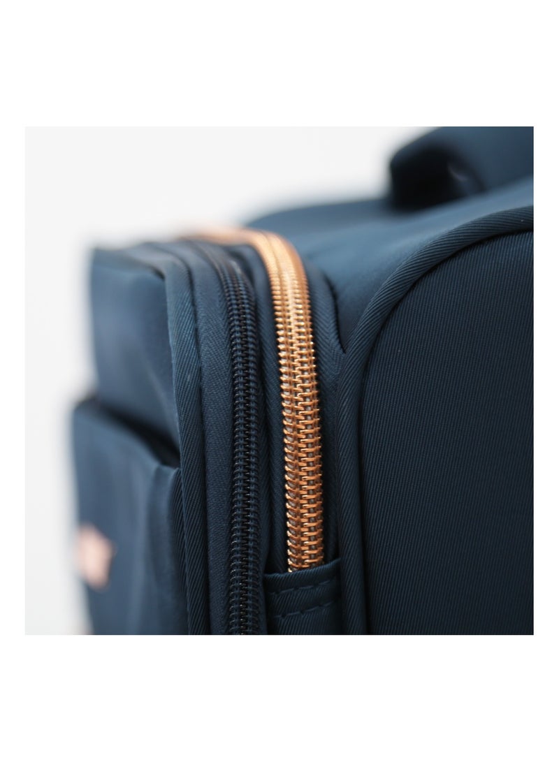 AMERICAN FLYER Softside Luggage Trolley Bag 3 Pieces Set,Navy (S-20",M-24",L-28") - Image 4