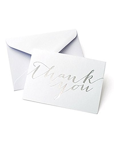 Gartner Studios Silver Foil Thank You Card, 3.5 x 5 inches, Includes Envelopes 50 Count (14269) - Image 4