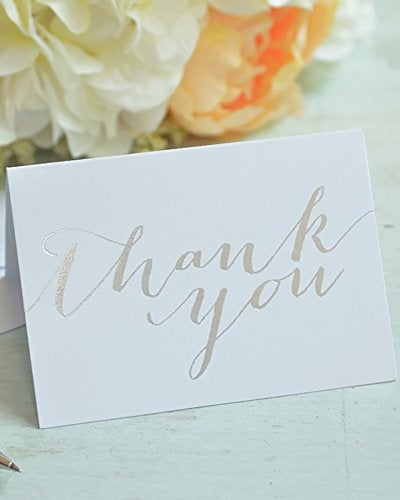 Gartner Studios Silver Foil Thank You Card, 3.5 x 5 inches, Includes Envelopes 50 Count (14269) - Image 3