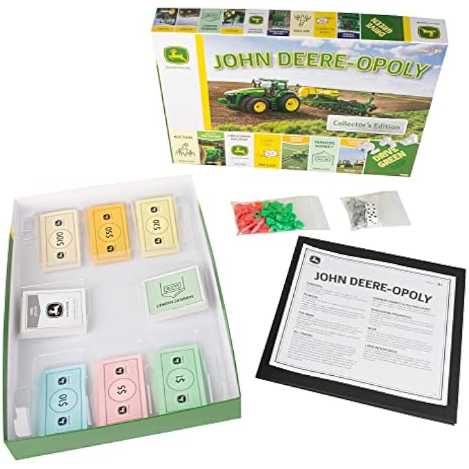 تومي John Deere Tomy -opoly - لمسة مزرعة ممتعة للعبة كلاسيكية على غرار Opoly - لعبة عائلية للأعمار من 8+ - Image 3