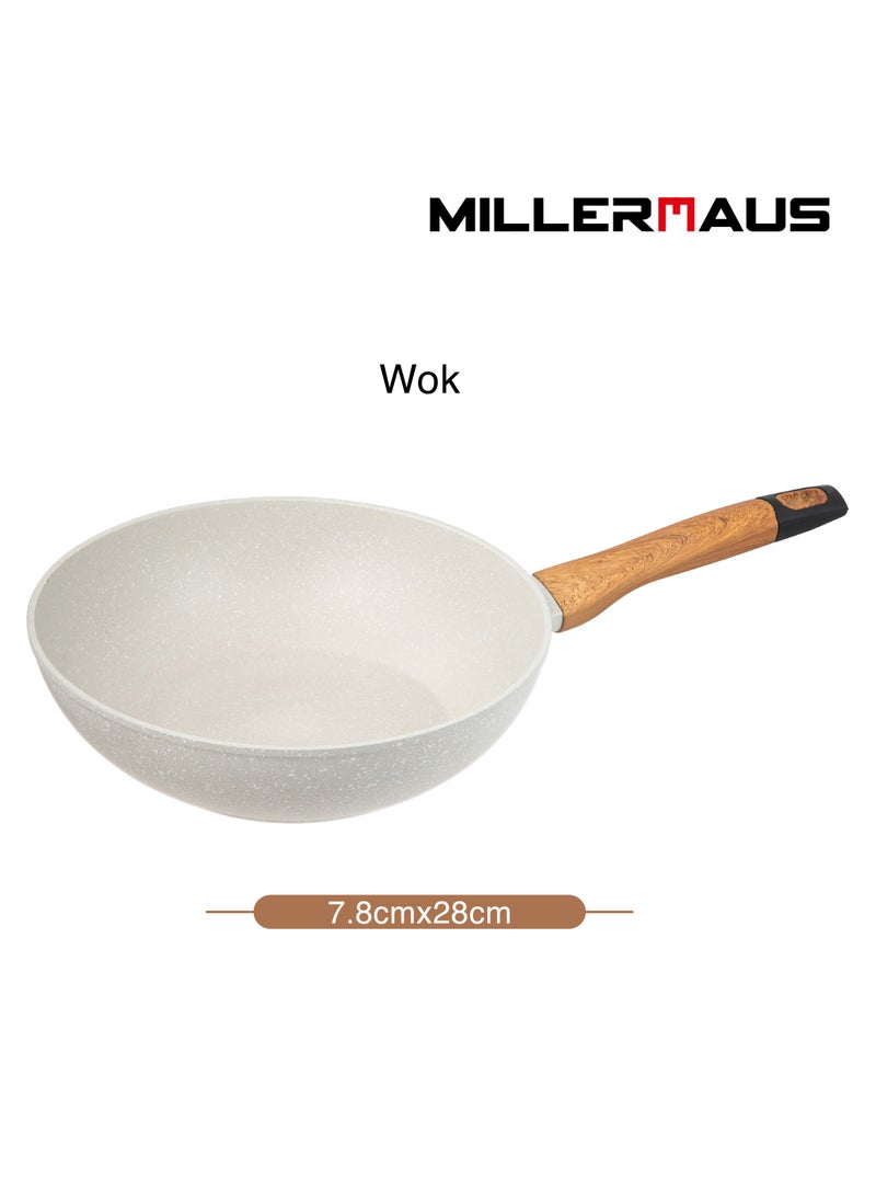 MILLERHAUS Millerhaus Wok Pan Dia 28cm Wok Pan 28cm Forged Aluminium  - Image 2