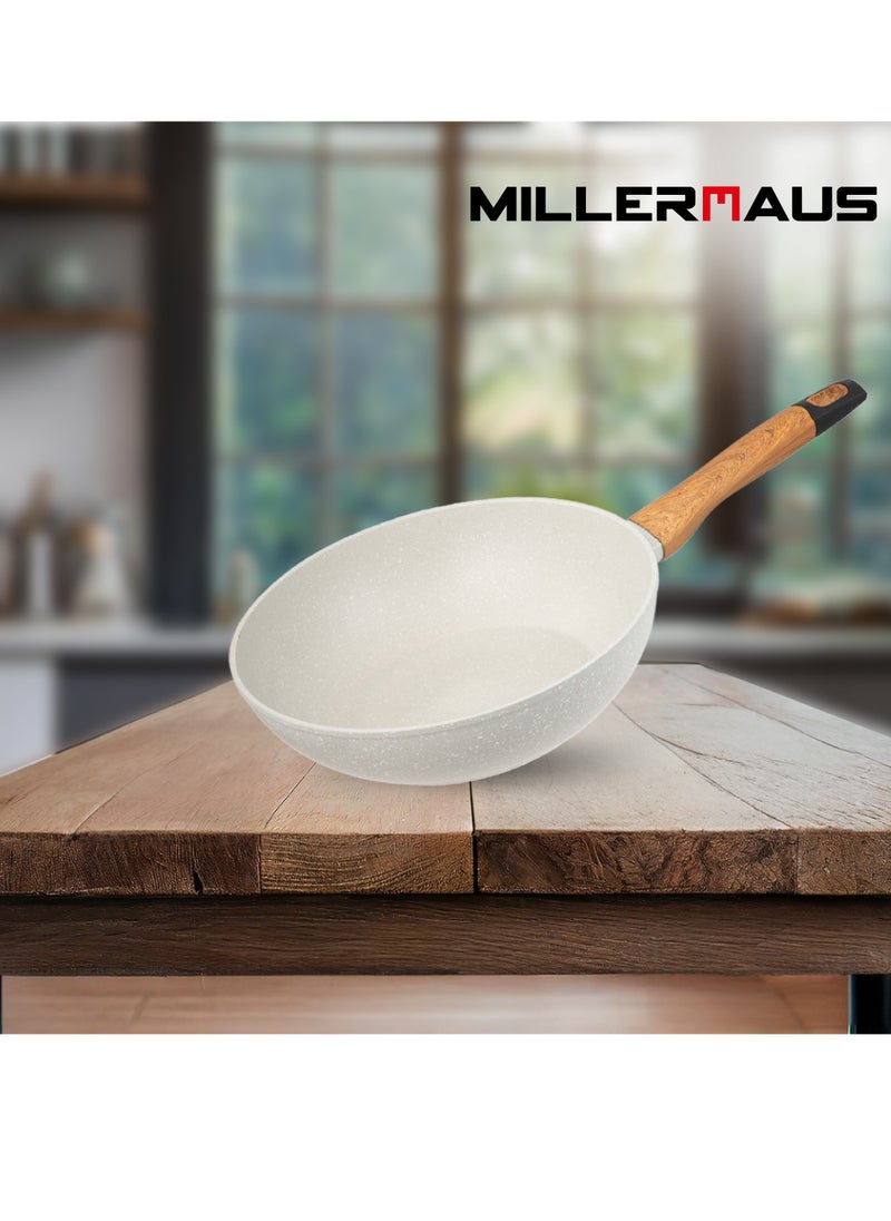 MILLERHAUS Millerhaus Wok Pan Dia 28cm Wok Pan 28cm Forged Aluminium  - Image 3