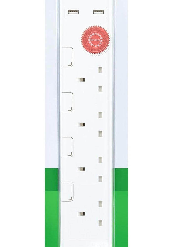 Schneider Electric 4G AvatarOn Trailing Socket Extension Cord with USB - Image 5