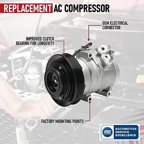 AA Ignition Replacement AC Compressor and Clutch Kit - Compatible with Toyota Vehicles - 2003, 2004, 2005, 2006, 2007, 2008 Corolla, Matrix 1.8L - Replaces 8832002120, CO 27000C, CS20101, 295525NH, 144004C, 1419N - Image 4