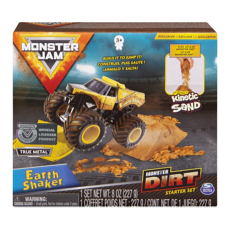 Monster Jam, Earth Shaker Monster Dirt Starter Set, Featuring 8oz of Monster Dirt and Official 1:64 Scale Die-Cast Monster Jam Truck Kids Toys for Boys - Image 1
