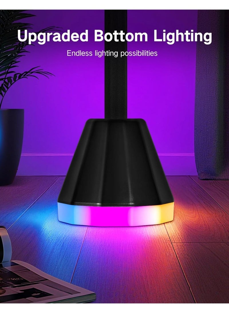 OUTON LED Floor Lamp Pro, 24W RGBCW Corner Lamp with Luminous Base, 256 Scenes & 16 Million Colours, APP & Remote Control, Music Sync, Dimmable Standing Lamp for Living Room Bedroom Gaming Room - Image 2