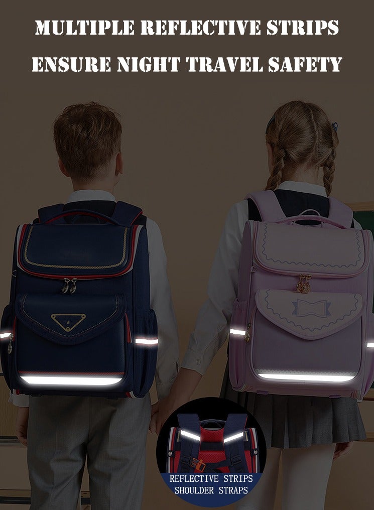 Sky View Kids Backpacks, Lightweight, Waterproof Fabric, Reflective Strips, Children's School Bookbag, School Bags for Travel, 40*18*30 Inch, 21.6L - Image 3