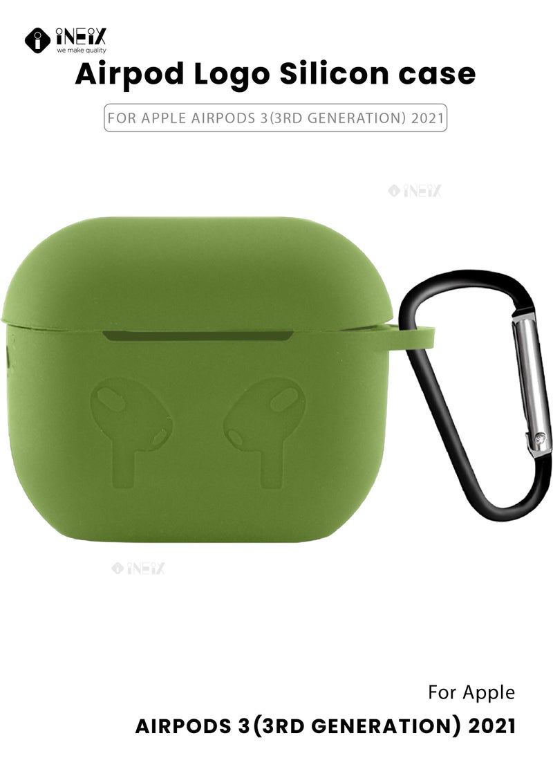 INEIX - Soft Silicone Case Cover For Apple AirPods 3 (3Rd Greneration) 2021 - Green - Image 1