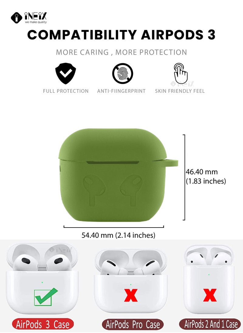 INEIX - Soft Silicone Case Cover For Apple AirPods 3 (3Rd Greneration) 2021 - Green - Image 1