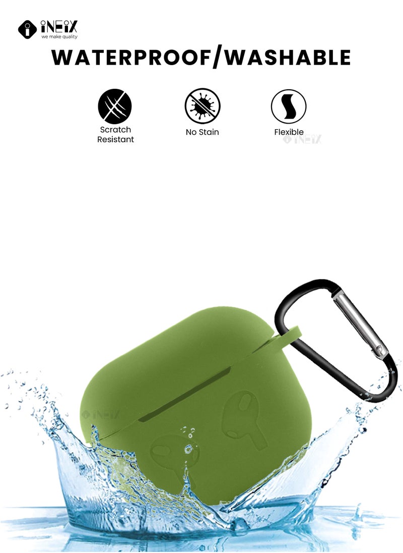 INEIX - Soft Silicone Case Cover For Apple AirPods 3 (3Rd Greneration) 2021 - Green - Image 1