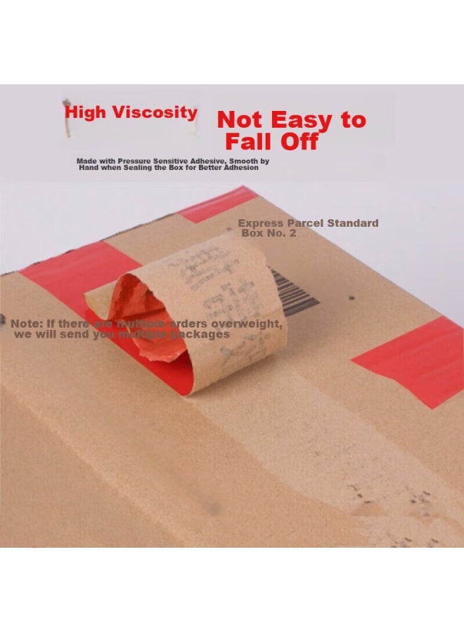 SITOO Colored Tape, Labeling Classification Tape, Packaging Tape, Express Delivery Tape, Red, 48mm*100m, 3 Rolls - Image 2