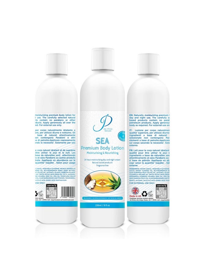 sea skin care - Sea Premium Moisturizing Body Lotion For Men And Women ? Fragrance Free ? Natural Skin Care Lotion. - Image 1