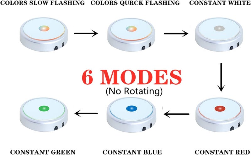 EUSTUMA Dimming LED Light Base Display Stand for Glass Crystal Glass Art Color Changing, Holiday Home Party Decoration.(No Rotating) - Image 1