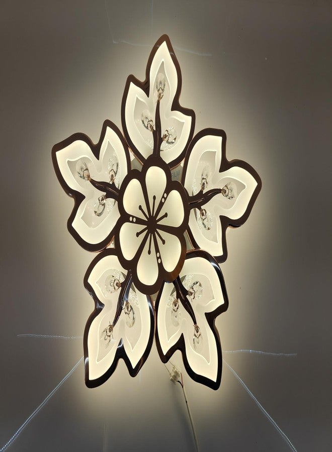 swanart مصباح سقف LED أنيق بتصميم زهور من سوانارت - إضاءة فنية بتصميم زهور لغرفة المعيشة، غرفة النوم، الردهة - لمسة ديكور منزلي أنيقة وعصرية - Image 1