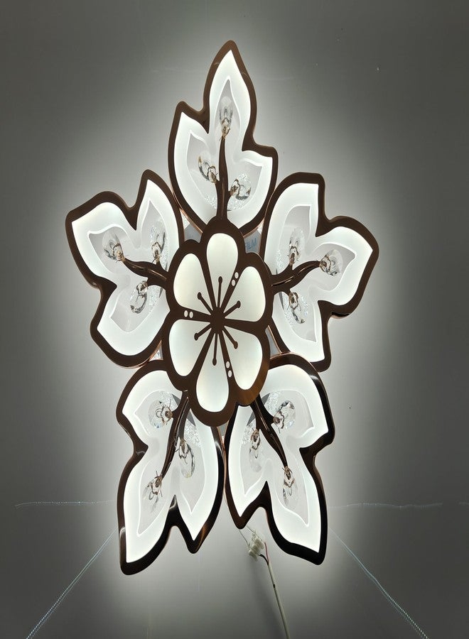 swanart مصباح سقف LED أنيق بتصميم زهور من سوانارت - إضاءة فنية بتصميم زهور لغرفة المعيشة، غرفة النوم، الردهة - لمسة ديكور منزلي أنيقة وعصرية - Image 4