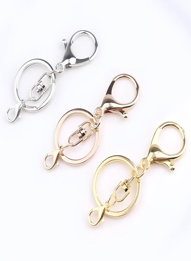 SCORYULE 30Sets Gold Lobster Claw Clasps Keychains, Hook with Flat Split Keychain Ring for DIY, Craft, Jewelry Making - Image 4