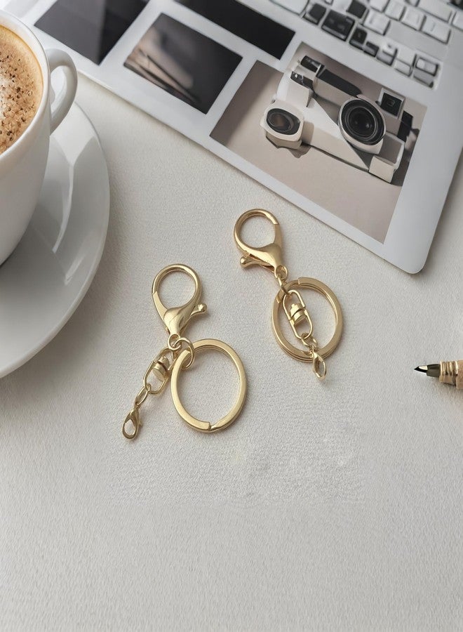 SCORYULE 30Sets Gold Lobster Claw Clasps Keychains, Hook with Flat Split Keychain Ring for DIY, Craft, Jewelry Making - Image 3