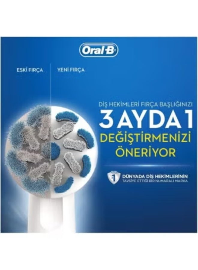 أورال بي Oral-B Sensi Ultrathin Cross Action استبدال رؤوس الفرشاة ؛ متوافق مع جميع المقبضات القابلة لإعادة الشحن Oral-B. أبيض / أزرق 1.12 أوقية - Image 2
