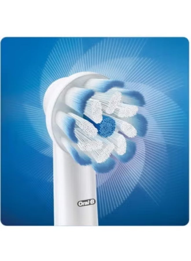 أورال بي Oral-B Sensi Ultrathin Cross Action استبدال رؤوس الفرشاة ؛ متوافق مع جميع المقبضات القابلة لإعادة الشحن Oral-B. أبيض / أزرق 1.12 أوقية - Image 3