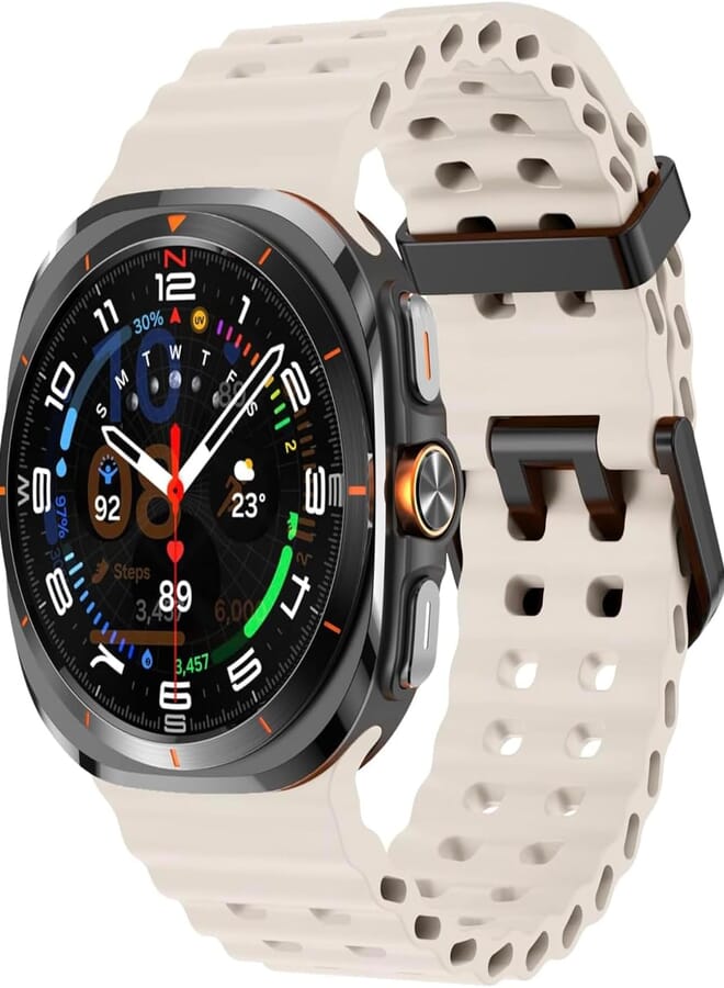 Fekra Ocean Band Compatible for Samsung Galaxy Watch Ultra Bands 47mm (2024),Sport Breathable Soft Silicone Strap for Galaxy Watch 7 Ultra 47MM Men Women