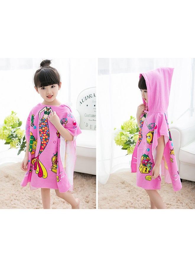 بونشو حمام بغطاء رأس مطبوع عليه حورية البحر للأطفال - Image 2