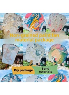 Generic #2024 Girls Handmade Diy Toys 6-12 Years Old 8 Girls 10 Net Red 9 Children's Birthday Gift-Color:Internet Celebrity Intangible Cultural Heritage Paint Fan [ink Cloud Smoke] Comes With 5 Paint Fans + Paint Fan Bookmarks + Tassels  - Image 4