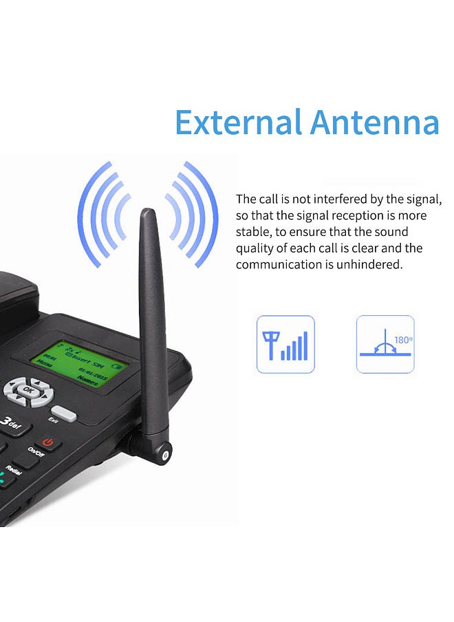 بايسوفيس - هاتف لاسلكي هاتف سطح المكتب يدعم GSM 850/900/1800/1900MHZ بطاقة SIM المزدوجة 2G هاتف لاسلكي ثابت - Image 1