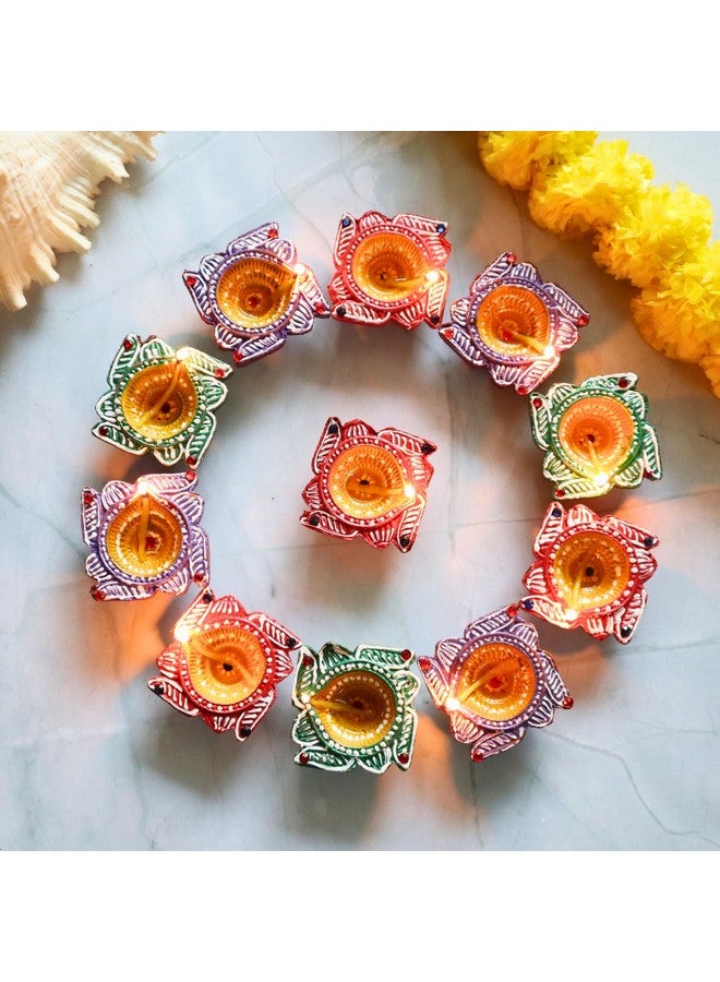 Indian Karigar 12 Diya for Diwali Diyas for Diwali Festival Terracotta Decorative Diyas for Diwali Decoration Items for Home Decor Diwali Diya Light Diwali Gifts for Family (Diwali Decoration Items) - Image 5
