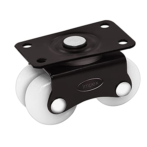 IMPEX Four Wheel Castor - Heavy Duty 150 Kg Load Capacity Four Wheel Caster for Shopping Trolley, Furniture Table & Other equipment (4-WHEEL-REVOLVING-PACK-OF-8) - Image 1