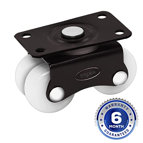 IMPEX Four Wheel Castor - Heavy Duty 150 Kg Load Capacity Four Wheel Caster for Shopping Trolley, Furniture Table & Other equipment (4-WHEEL-REVOLVING-PACK-OF-8) - Image 2