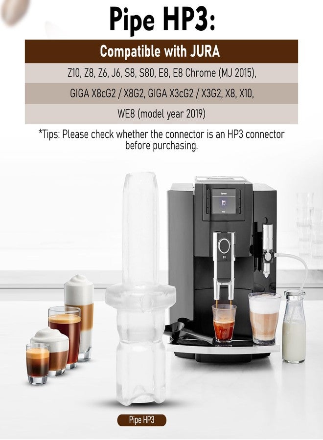 قطع غيار نظام الحليب لماكينات جورا، مع محول HP3 ومحول HP1. متوافقة مع موديلات ماكينات قهوة جورا التالية: Z8/Z6/Z10/J6/J8/S8/S80/E8/E8 Chrome/X8/X10/GIGA 10، WE8، ENA 8، Micro 90، E6، D6، وغيرها. - Image 4