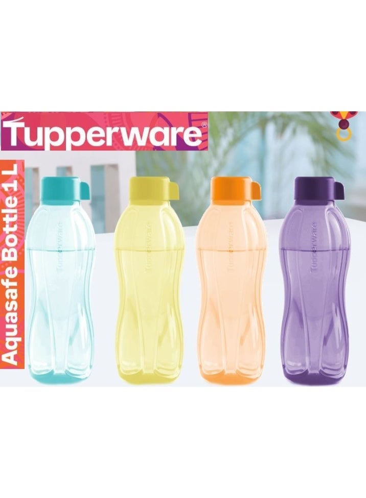 توبروير زجاجة مياه تابروير الأصلية القابلة لإعادة الاستخدام - خالية من مادة BPA - مانعة للتسرب - مثالية للصالة الرياضية والمكتب والرياضة المنزلية والعمل والمدرسة، زجاجة مياه صديقة للبيئة، سعة 1 لتر، ألوان أرجوانية وبرتقالية وزرقاء وأصفر - 4 قطع - Image 1