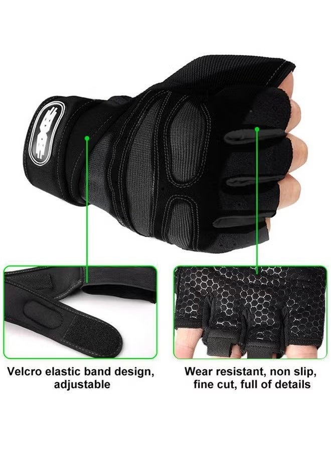 هابي دي قفازات رفع الأثقال الثقيلة للجمنازيوم - قفازات رياضية لرفع الأثقال وبناء الأجسام (L) - Image 4