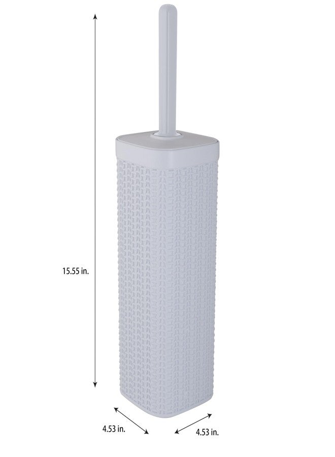 Bath Bliss Sailor Knot Toilet Brush & Holder Set in White - Image 3