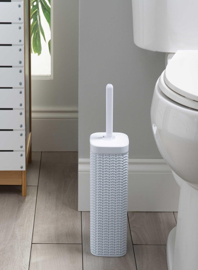 Bath Bliss Sailor Knot Toilet Brush & Holder Set in White - Image 2