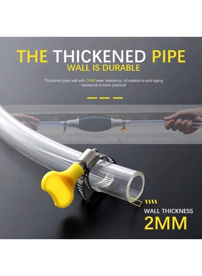 Car Fuel Tank Sucker Newest High Flow Siphon Hand Pump Portable Manual Car Fuel Transfer Pump For Gas Gasoline Petrol Diesel Oil Liquid Water Fish Tank With 2M Syphon Hose - Image 5