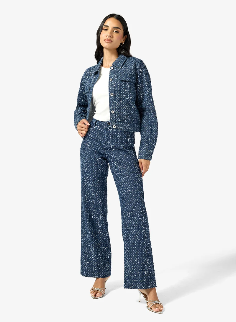 ONLY Shimmer Wide Leg Pants