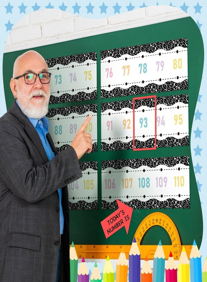 Mooliwe 31 Pieces Number Line Bulletin Board Border -20 to 120 Number Line for Classroom Wall Laminated Boarder Math Poster Bulletin Board Border Decoration for Teacher Classroom Decor - Image 4