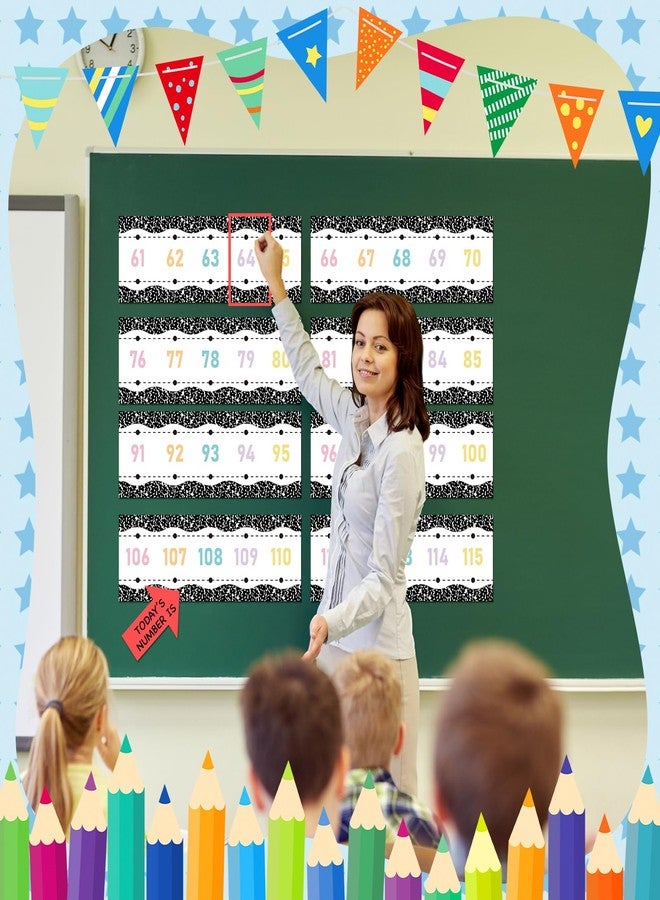 Mooliwe 31 Pieces Number Line Bulletin Board Border -20 to 120 Number Line for Classroom Wall Laminated Boarder Math Poster Bulletin Board Border Decoration for Teacher Classroom Decor - Image 5