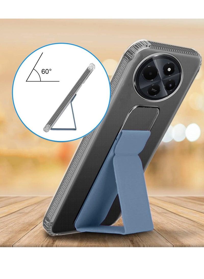 Wtech Xiaomi Redmi 14C 4G 2024 TPU Hand Grip Air Pillow Case Cover - Clear/Sea  Blue - Image 3