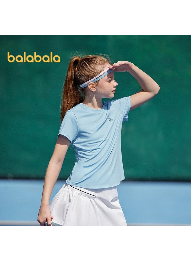 Balabala Girls' T-shirt  Children's Summer Short-sleeved Big Kids Sports Quick-drying Top Comfortable 208225117020 - Image 2
