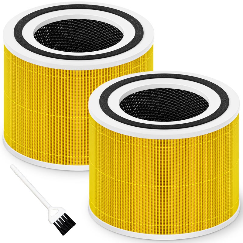 Core 300 Pet Care Replacement Filter for LEVOIT Core 300 Core 300S and Core 300P Air Purifier 3in1 H13 True HEPA Filter Replacement Compared to Part  Core 300RFPA 2 Pack Yellow