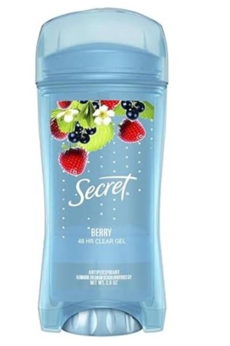 Secret Fresh Antiperspirant Deodorant 48 HR Clear Gel Berry 2.6 OZ
