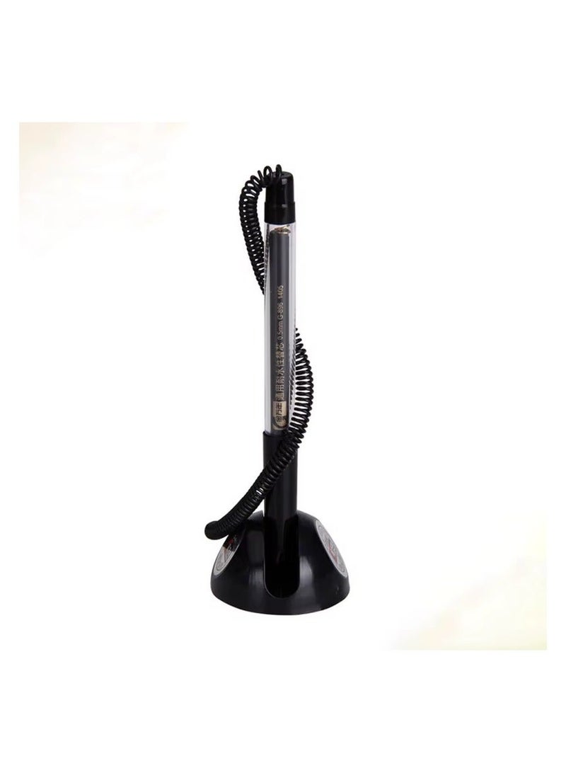 Safe Pen and Reception Table with Chain and Sticky Smile Base for Home Office Supplies, Office Pen Holder, Black Ink - Image 1
