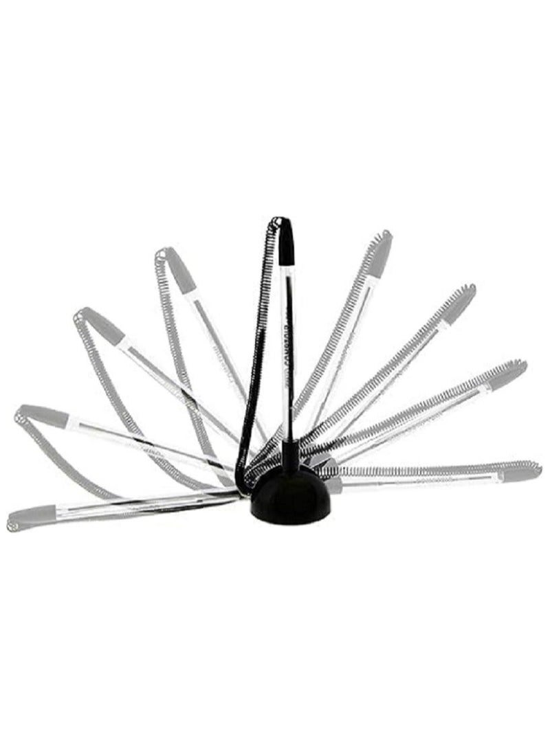 Safe Pen and Reception Table with Chain and Sticky Smile Base for Home Office Supplies, Office Pen Holder, Black Ink - Image 3