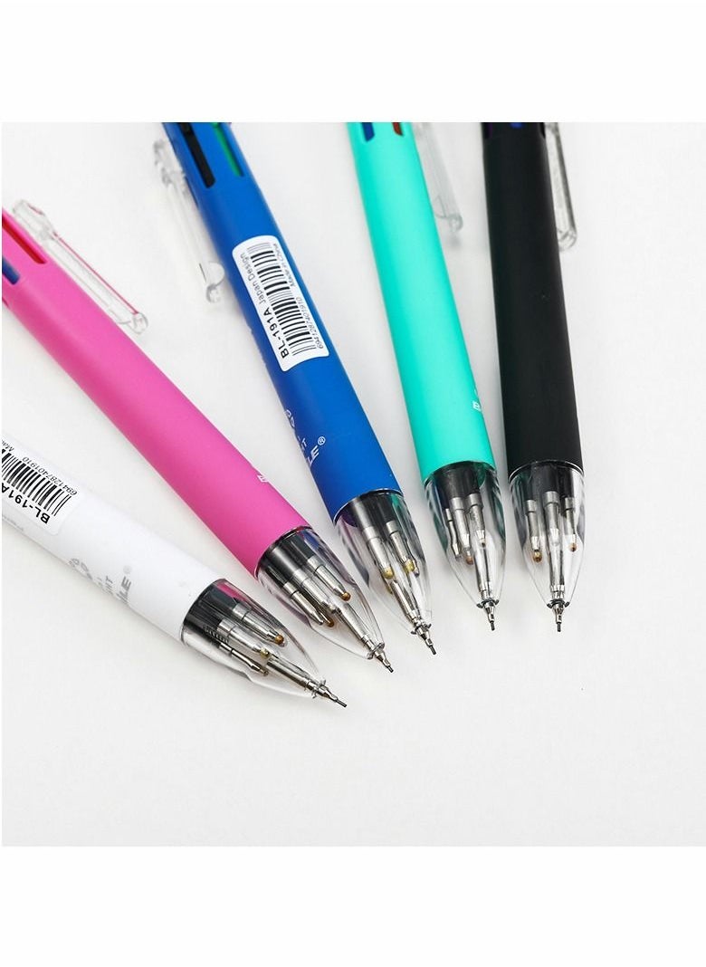 Y&D - Porous Point Pens, 6 in 1 Multifunctional Ballpoint Pens 5 Colors 0.7 mm Pen and 0.5 Mechanical Pencil One Pack of - Image 1