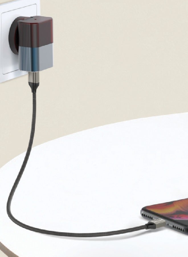 SEEKEN C TO IOS 20CM Charging Cable - Black | Fast Charging | Campatible with Iphone | Braided Cable | Premium Design | High-Quality. - Image 3